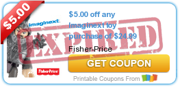 $5.00 off any Imaginext toy purchase of $24.99