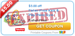$5.00 off Fisher-Price Kick & Play Piano Gym