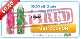 $0.55 off Glade Premium Room Spray