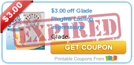 $3.00 off Glade PlugIns Lasting impressions