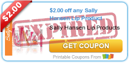 $2.00 off any Sally Hansen Lip Product