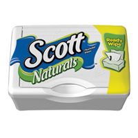 $0.99 off when you buy any TWO SCOTT Naturals™ Flushable Wipes Tub or Refill