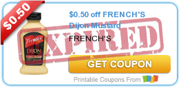 $0.50 off FRENCH'S Dijon Mustard