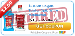 $2.00 off Colgate Total or Optic White Mouthwash