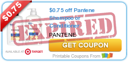 $0.75 off Pantene Shampoo or Conditioner