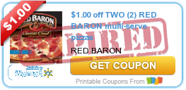 $1.00 off TWO (2) RED BARON multi-serve pizzas
