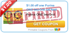 $1.00 off one Purina ONE beyOnd cat food