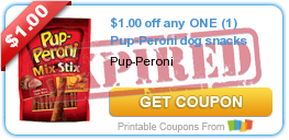 $1.00 off any ONE (1) Pup-Peroni dog snacks