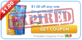 $1.00 off any one Dingo Dental product for dogs