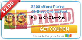 $2.00 off one Purina ONE beyOnd cat food