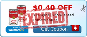 $0.40 off 3 Campbell's condensed Tomato soups