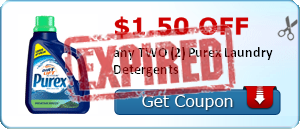 $1.50 off any TWO (2) Purex Laundry Detergents