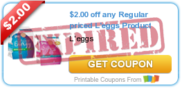 $2.00 off any Regular priced L'eggs Product