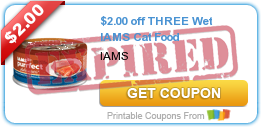 $2.00 off THREE Wet IAMS Cat Food