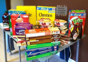 Our donation to the food pantry.
