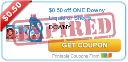 $0.50 off ONE Downy Liquid or Sheets