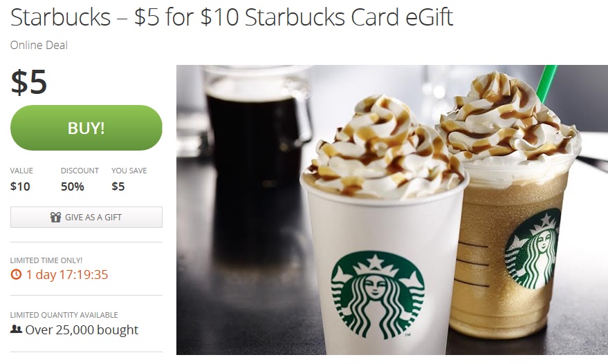 10 Starbucks Gift Card Just 5 The Clever Couple