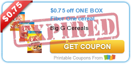 $0.75 off ONE BOX Fiber One cereal