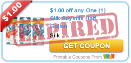 $1.00 off any One (1) Silk Soymilk Half Gallon