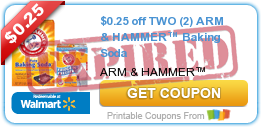 $0.25 off TWO (2) ARM & HAMMER™ Baking Soda