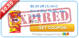 $0.55 off (1) Hi-C Drink Box 10-pk, any variety