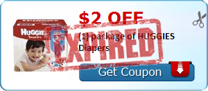 $2.00 off (1) package of HUGGIES Diapers