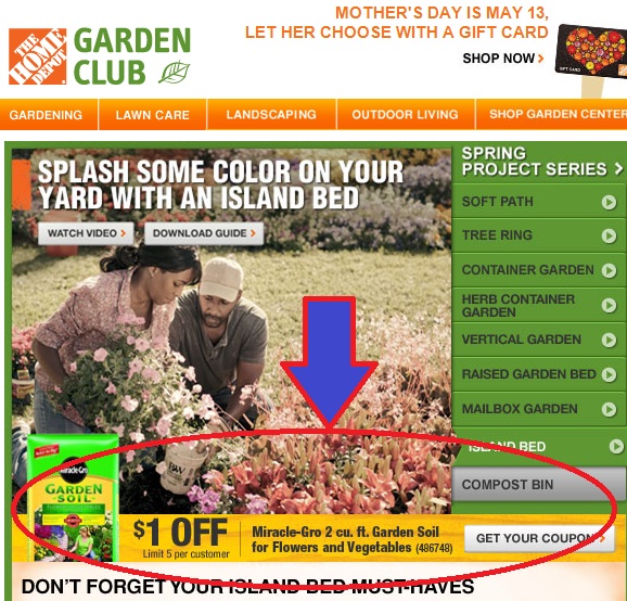 Home Depot Garden Club - Check Out The Coupon We Just Got!